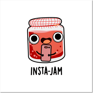 Insta-jam Cute Social Media Jam Pun Posters and Art